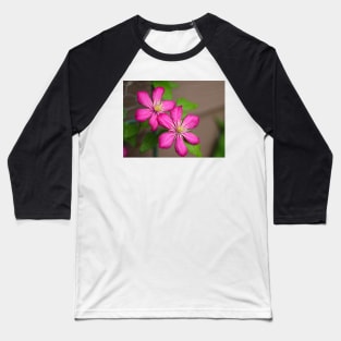 Pink clematis Baseball T-Shirt